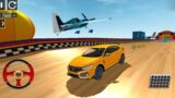 Stunts with my Yellow Car in Well of Death Car Stunts Game