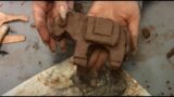 Terracotta horse for kids 1 – Forming the clay