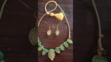 Terracotta leaf Necklace #earrings #terracota