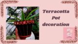 Terracotta pot painting/3D outliner. #terracottaart#art#painting#decoration#mirror#diy#DIY