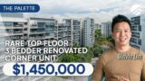 The Palette – Top Floor 3-Bedroom Corner Unit Home Tour in Pasir Ris | $1,450,000 | Melvin Lim
