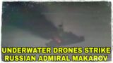 Ukrainian underwater drones strike Russian frigate Admiral Makarov.