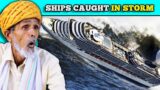Villagers React To BIG SHIPS CAUGHT IN MONSTER WAVES ! Tribal People React To Ships in Storms