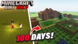 We Survived 100 Days on 3 LAYERS OF DIRT in Minecraft!