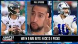Week 5 NFL Bets: Nick is sticking with the Jaguars, talks Stay Aways, Be Carefuls | What's Wright?