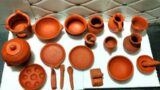 diy unboxing amazing mini terracotta kitchen set | mini kitchen set unboxing | terracotta kitchen st