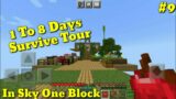 1 To 8 Days Survive Tour In Sky One Block Minecraft | New Private Smp IP Port Join Now |
