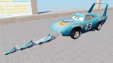 Big & Small King Dinoco vs DOWN OF DEATH in BeamNG drive