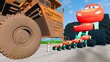 Big & Small balaz and Lightning Mcqueen vs Big & Small speed bump ROAD OF DEATH in BeamNG Drive cars