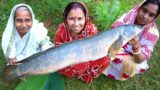 6 kg monster Gojar fish cutting & cooking | Murrel fish handi masala gravy by our Grandmother
