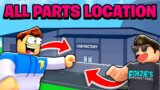 ALL 10 CAR FACTORY PART LOCATIONS IN CAR DEALERSHIP TYCOON!! (EASY GUIDE)