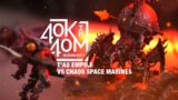 All Crisis Suits all the time vs the Possessed of doom!  Tau vs Chaos Space Marines 40k in 40m