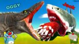 Animal Revolt Battle Simulator game / Monster vs Shark Big Fighting / oggy Game / Shinchan Hindi