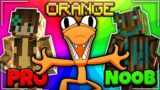 Aphmau NOOB VS PRO Rainbow Friends Orange Build Challenge in Minecraft!