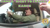 Armed "Right to Travel" Karen Goes Nuts!