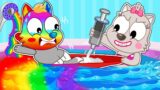 Bathroom Rainbown Challenge Pica | Ambulance To The Rescue | Pica Family Official