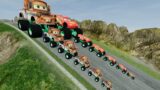 Big & Small Cars Lightning McQueen vs Big & Small Monster Tow Mater vs DOWN OF DEATH – BeamNG.Drive