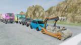 Big & Small Cars VS DOWN OF DEATH #1 | BeamNG.Drive