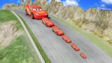 Big & Small McQueen vs DOWN OF DEATH in BeamNG Drive