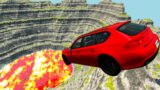 Big and small cars vs Leap of death | BeamNG drive