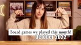 Board games we played this month! | 10+ mini game reviews | OCTOBER 2022