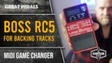 Boss RC5. Using a looper for backing tracks with a band.