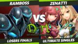 DAT Monday Meltdown 244 Losers Finals – Ramboss (Dark Samus, Sephiroth) Vs. Zenatti (Pyra Mythra)