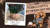 DIY Fall Decor TERRACOTTA Pumpkin | Pottery Barn Inspired Jack O' Lantern