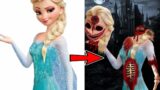 Disney Princess Elsa transformation as Zombie|| Disney character horror halloween makeup || Creepy
