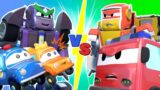 EVIL ROBOT HYPNOTIZES Car City! SUPER ROBOT to the rescue! – Robot and FireTruck Transform