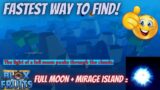 FASTEST WAY TO FIND MIRAGE ISLAND WITH FULL MOON EVENT AT THE SAME TIME ON BLOX FRUITS! FOR RACE V4!