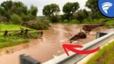 FLASH FLOOD hits BORDER WALL outside of Nogales Arizona & Mexico