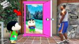 GTA 5 : Franklin & Shinchan Get Anywhere Door Outside Their House In GTA 5 ! (GTA 5 Mods)