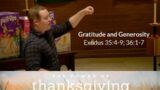 Gratitude and Generosity – 11/13/22 – Rev. Sean McIntyre