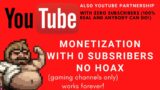 How To Get Youtube Monetization With 0 Subscribers A Real Working Substitute(not clickbait)