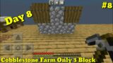 How To Make A Cobblestone Generator Only 3 Block In Sky One Block Minecraft #8 | Gamerz Boy Jitesh |