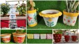 How To Paint Terracota Pots | DIY Planters | Plastic Planter Decoration Ideas | Beginner DIY Project