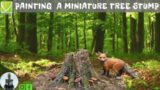 How to Paint Miniature Tree Stump for Diorama – step by step Tutorial