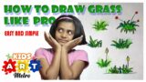How to draw grass like pro /DIY / Grass drawing /Easy drawing grass/ oil pastel grass