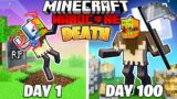 I Survived 100 DAYS as DEATH in HARDCORE Minecraft!