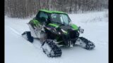 Installing snow tracks on a sport UTV