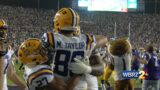 LSU fans storm the field after game-winning score against Alabama in overtime