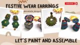 Let's Paint and Assemble Festive Wear Terracotta Earrings | So satisfying #terracottaearringsmaking