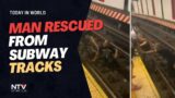 Man rescued from subway tracks