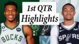 Milwaukee Bucks vs. San Antonio Spurs Full Highlights 1st QTR | Nov 11 | 2022 NBA Season