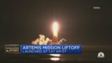 NASA's new Artemis rocket launches and heads to the moon
