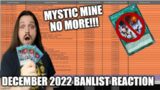 NEW YU-GI-OH! DECEMBER 1ST 2022 BANLIST LIVE REACTION!!! MYSTIC MINE NO MORE!!!