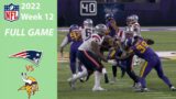 New England Patriots vs Minnesota Vikings FULL GAME 11/24/2022 Week 12 | NFL Highlights