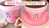 Painting A Terracotta Plant Pot For My NHS Office
