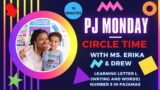 Pajama LEARNING Letter L (WRITING/WORDS) and Number 5 | Monday Circle Time with Ms. Erika